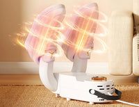 Sneakers drying with warm air